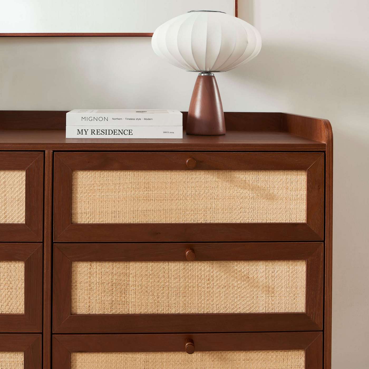 Leon - Commode - Noyer Et Cannage