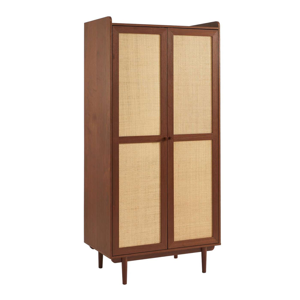 Leon - Wardrobe - Walnut And Cannage