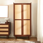Leon - Wardrobe - Walnut And Cannage