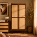 Leon - Armoire - Noyer & Cannage