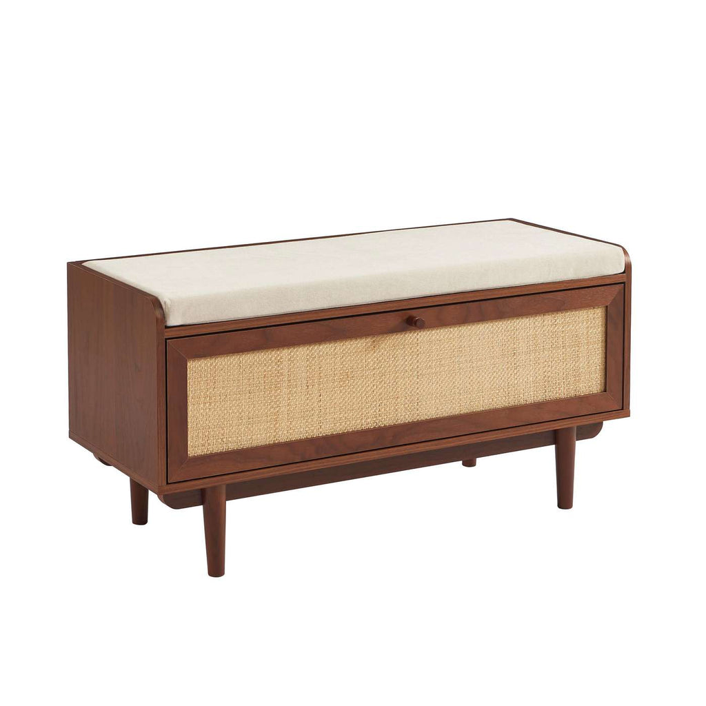Leon - Entrance Furniture - Walnut And Canework