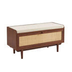 Leon - Entrance Furniture - Walnut And Canework