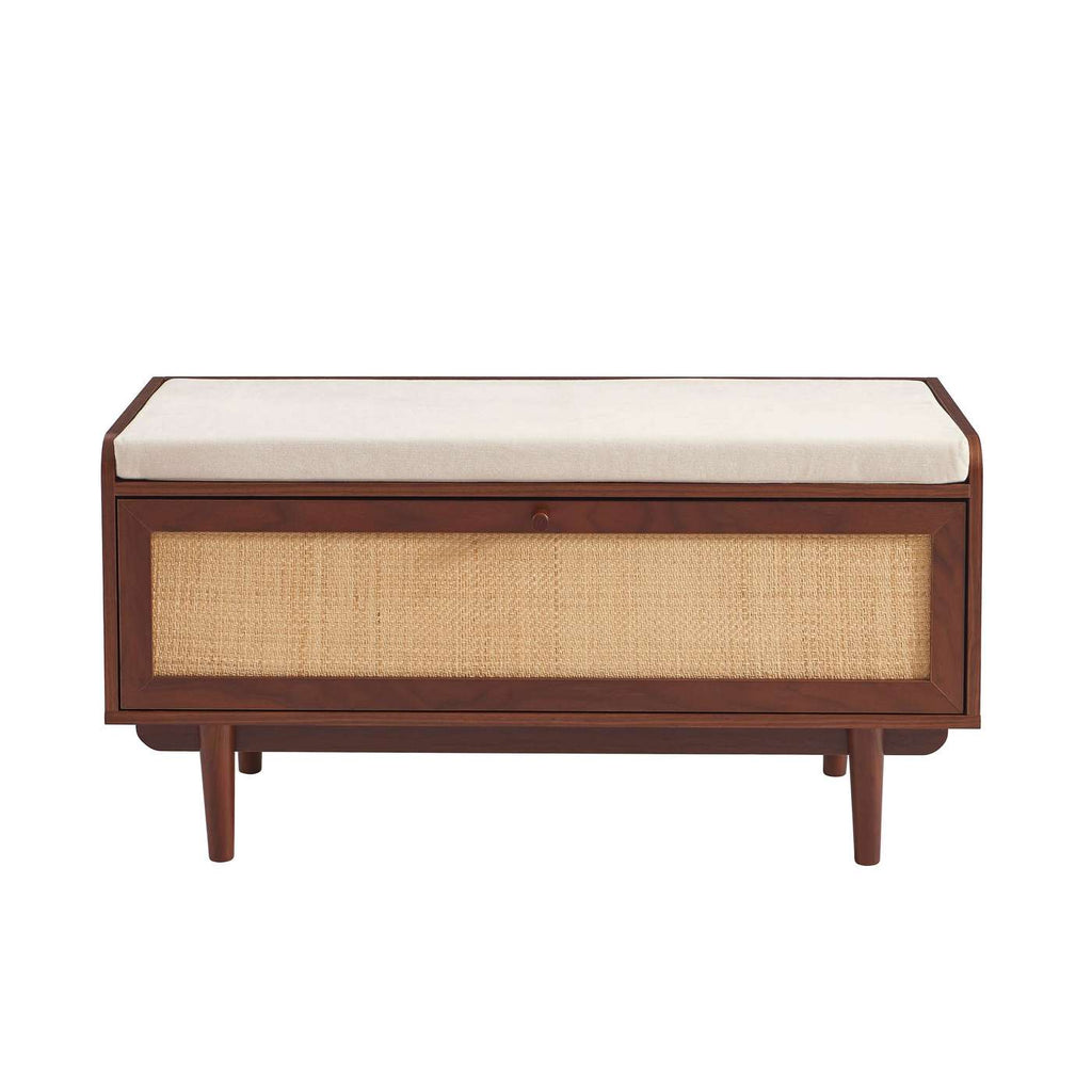 Leon - Entrance Furniture - Walnut And Canework