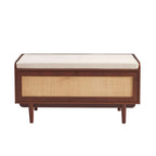 Leon - Entrance Furniture - Walnut And Canework