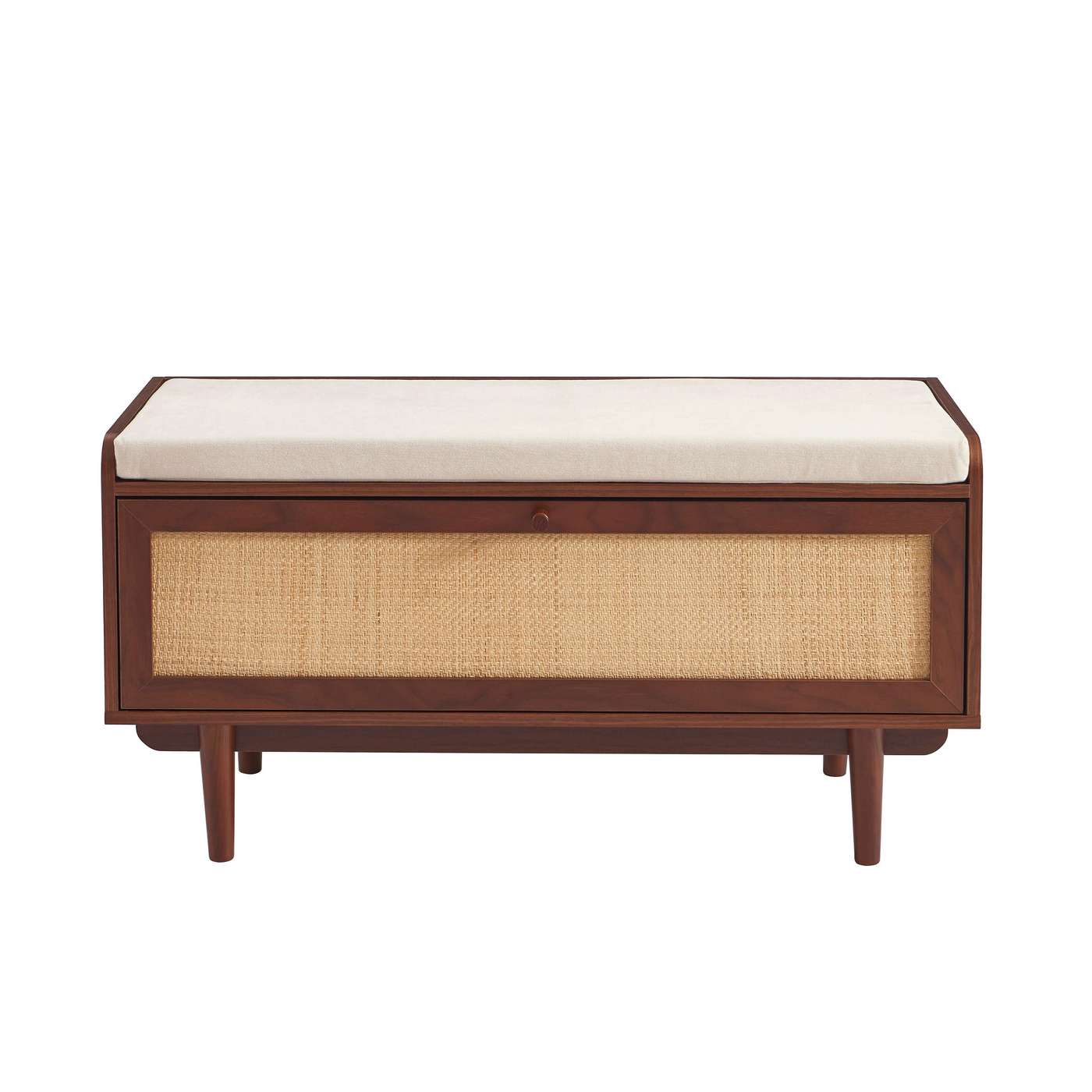 Leon - Entrance Furniture - Walnut And Canework