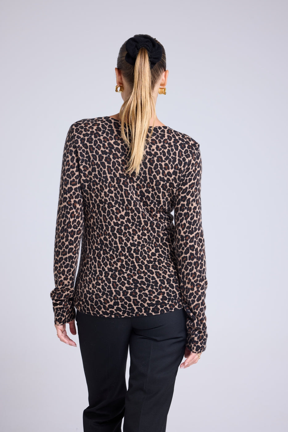Jersey Cuello Redondo Estampado Leopardo Leonida - Leopardo Beige