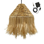 Leonora - Solar Pendant Light - Water Hyacinth - Beige