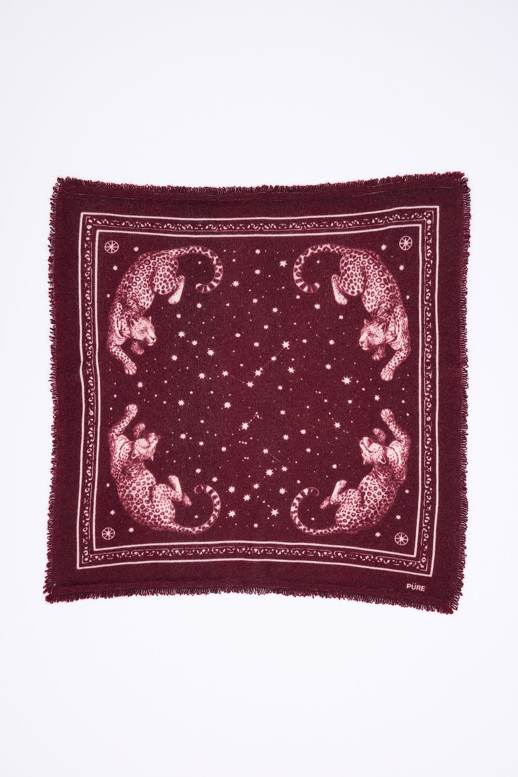Petit Bandana Leo - Burgundy Blanc - Enfant