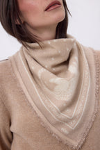 Bandana pequeño Leo - Beige crema blanco - Mujer