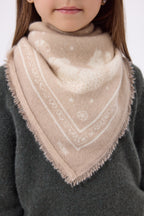 Bandana Leo pequeño - Beige crema blanco - Niño
