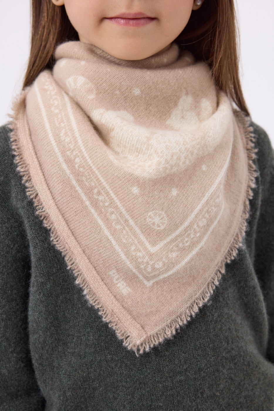 Bandana Leo pequeño - Beige crema blanco - Niño
