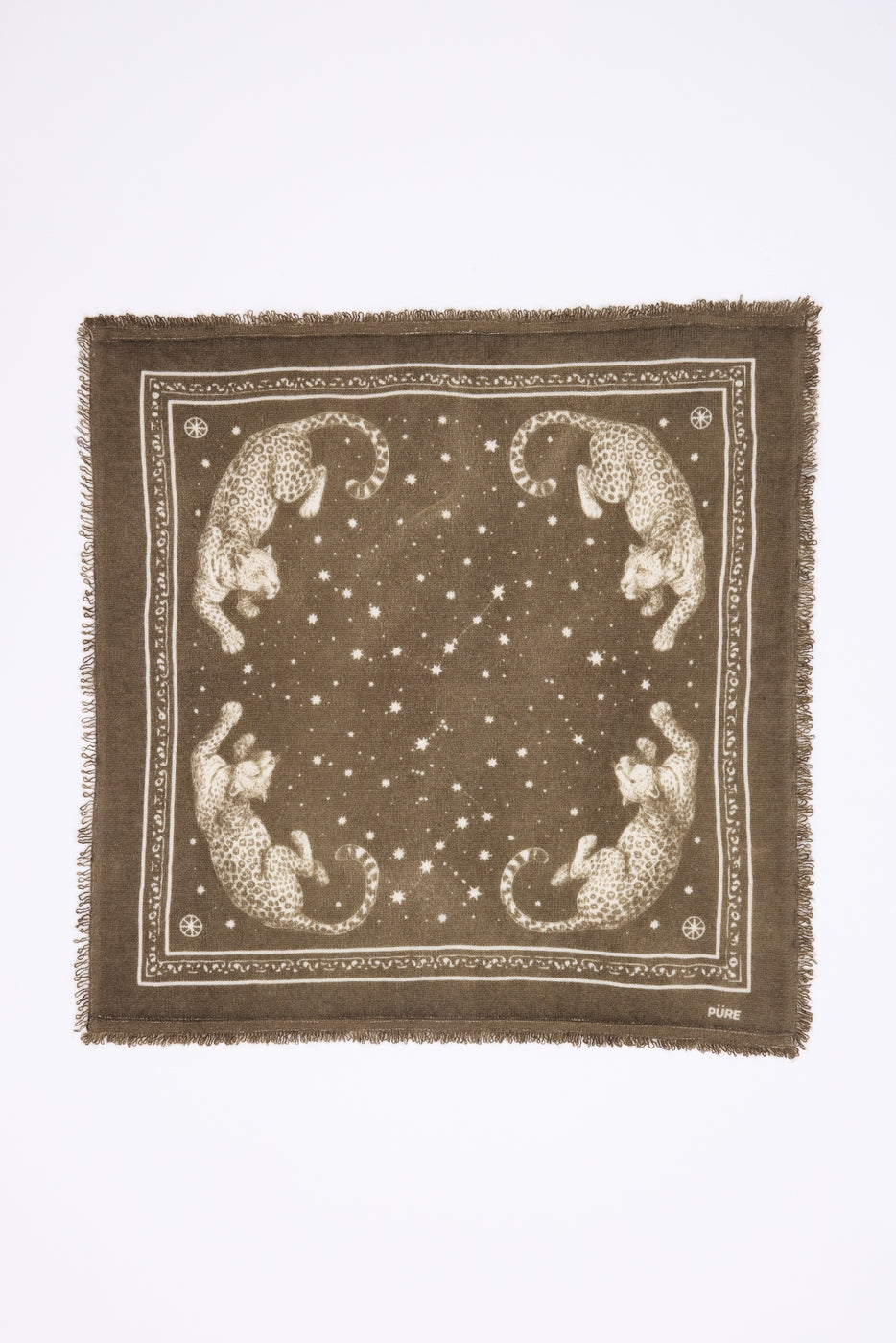 Bandana pequeño Leo - Caqui mezclado blanco - Mujer