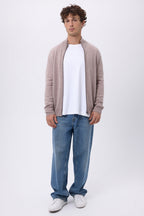 Gilet Zippe Col Montant Leo - Noisette - Homme