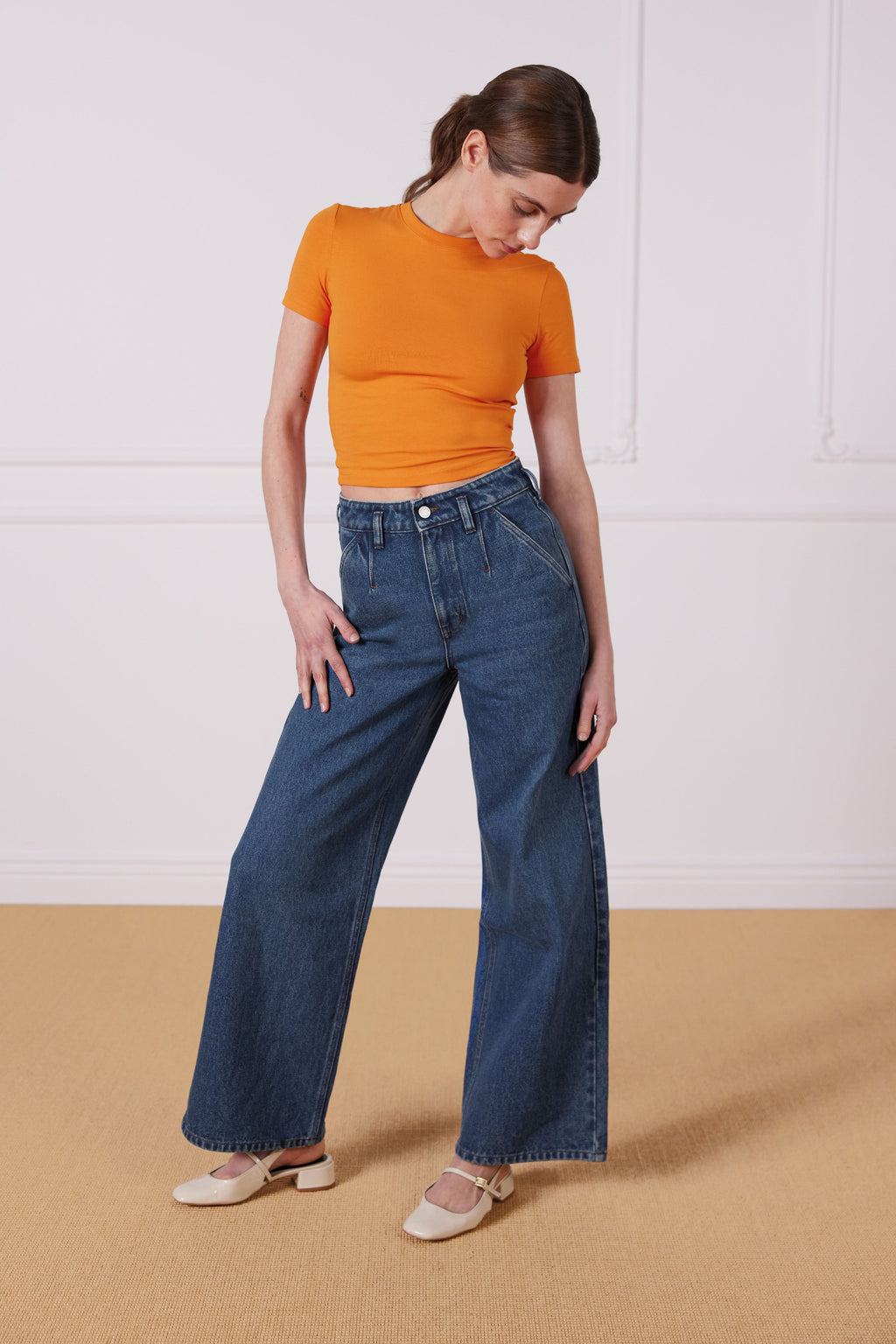 Middle Blue wide-leg jeans