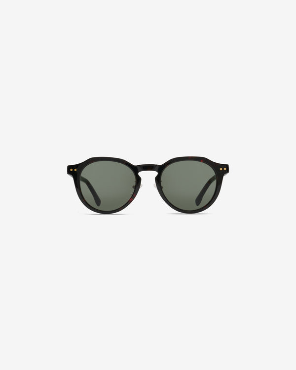 Vadim Black sunglasses — round acetate frame, front view