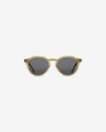 Vadim Olive sunglasses — round acetate frame, front view