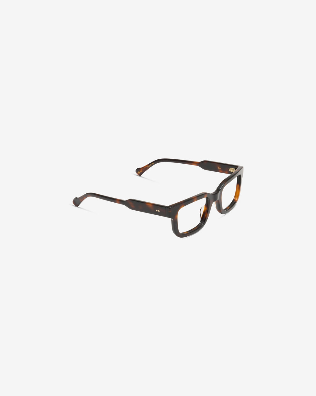 Anteojos Ezra Ecaille: montura rectangular de acetato, vista de tres cuartos