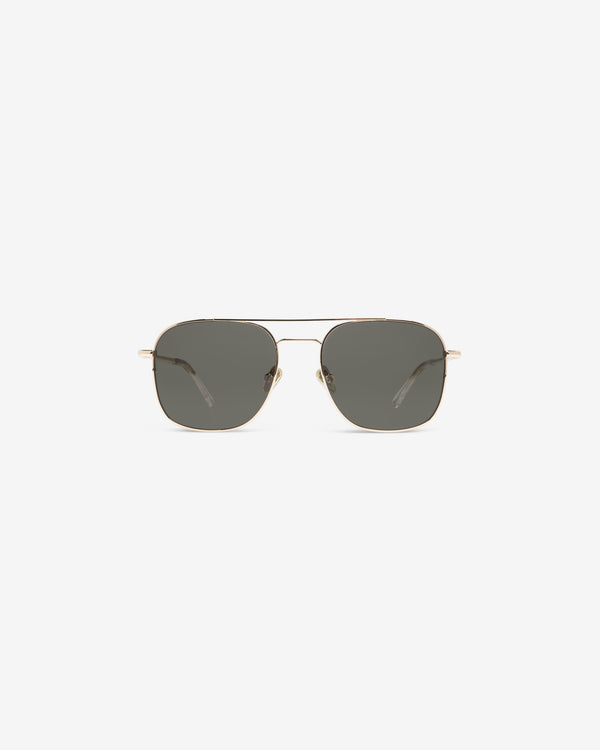 Walter.W Gold sunglasses — aviator metal frame, front view