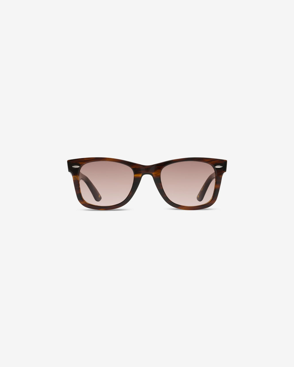 Erin Brown sunglasses — rectangular acetate frame, front view