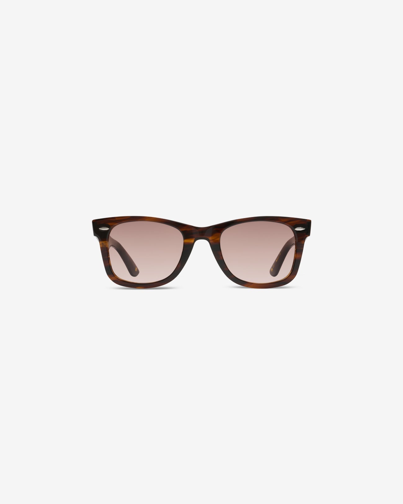 Erin Brown sunglasses — rectangular acetate frame, front view