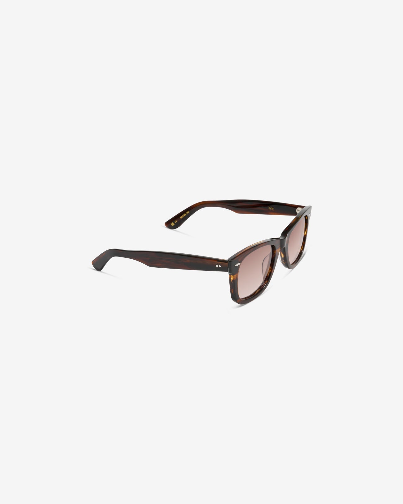 Erin Brown sunglasses — rectangular acetate frame, three-quarter view