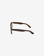 Erin Brown sunglasses — rectangular acetate frame, profile view