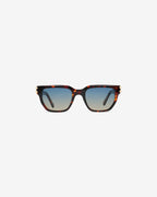 Lunettes de soleil Sorrento Ecaille — monture rectangulaire acétate, vue de face