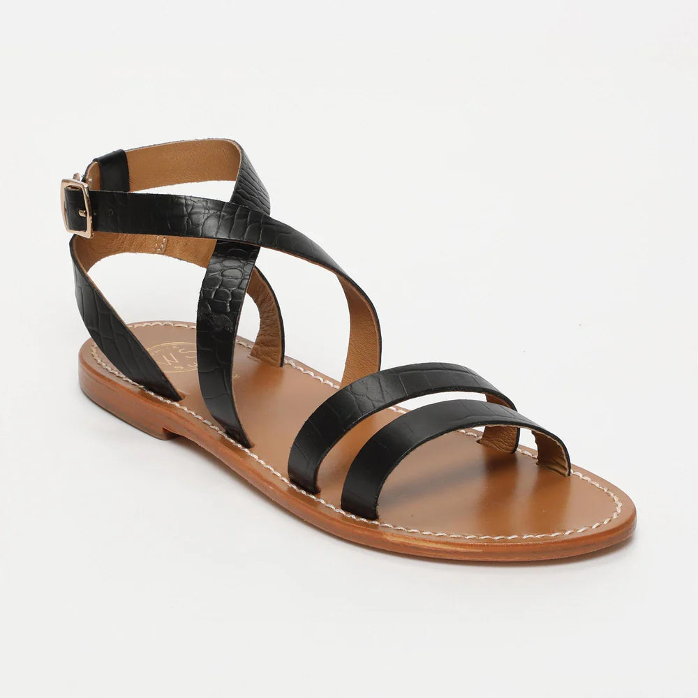 Sandales Lesia - Black Croco