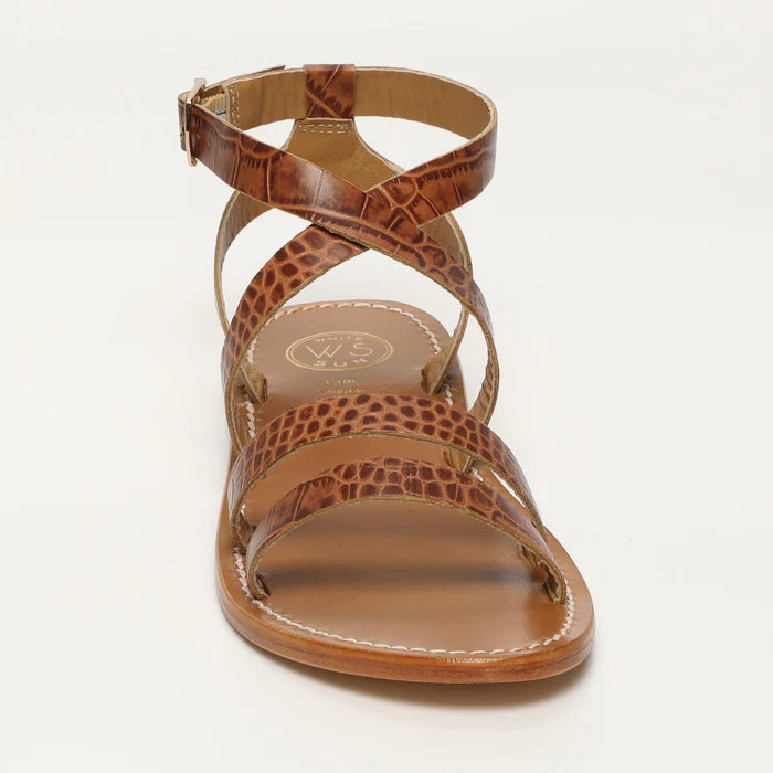 Sandales Lesia - Camel Croco