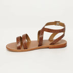 Sandales Lesia - Camel Croco
