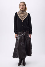Bandana Piccola Le Harnais - Beige Crema Nero - Donna