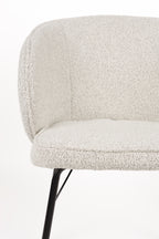 Joa - Set of 2 Dining Chairs - Polyester - Beige