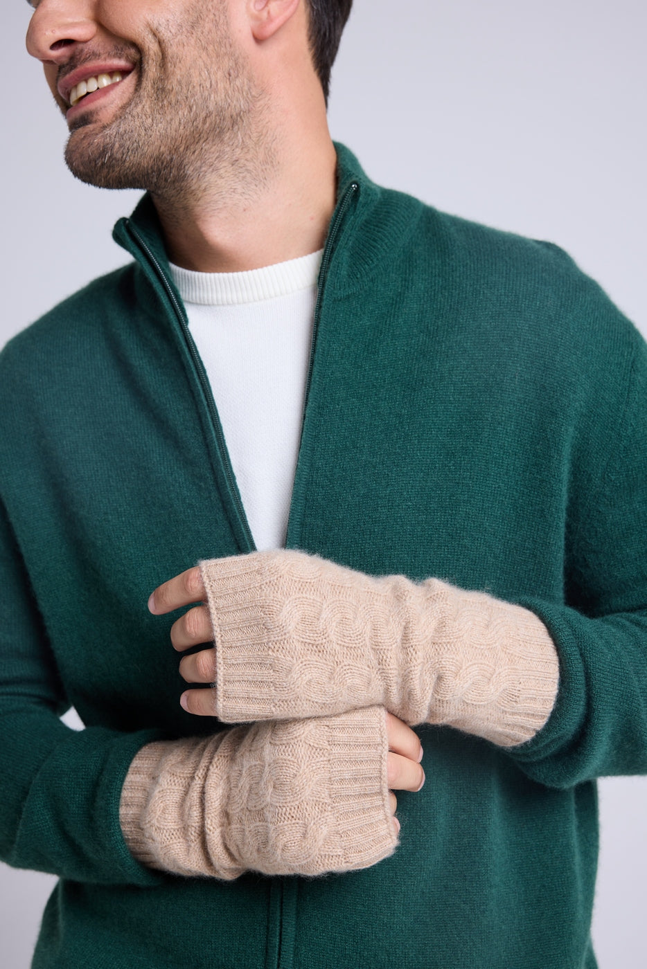 Unisex Lili Mittens - Cream Beige