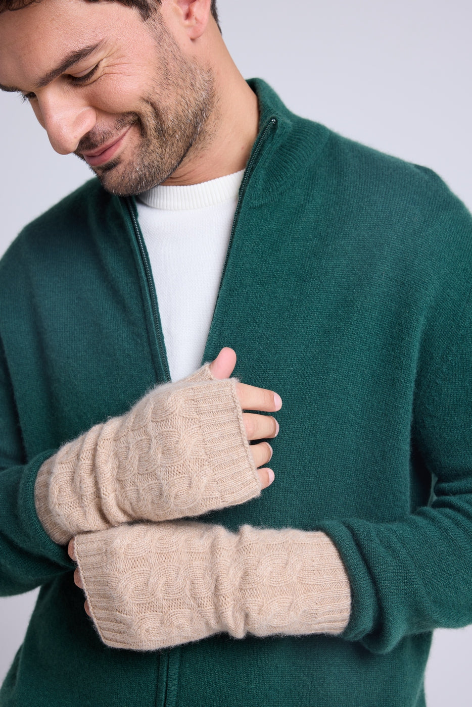 Unisex Lili Mittens - Cream Beige