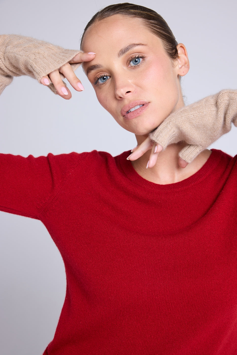 Unisex Lili Mittens - Cream Beige