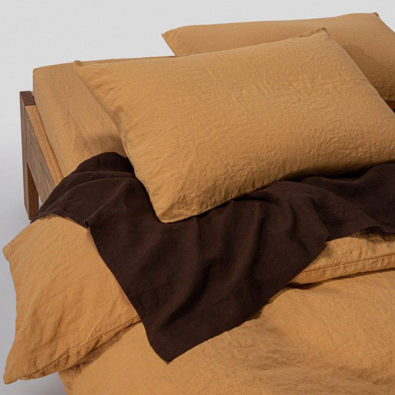 Duvet Cover - Washed Linen - Honey