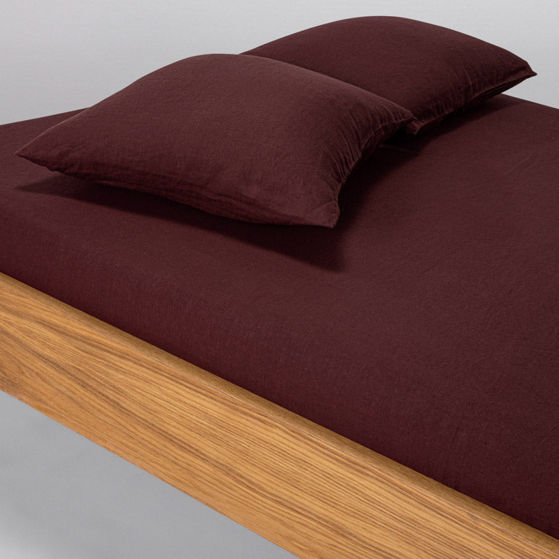 2 Pillowcases - In Washed Linen 190G/M² - Vines