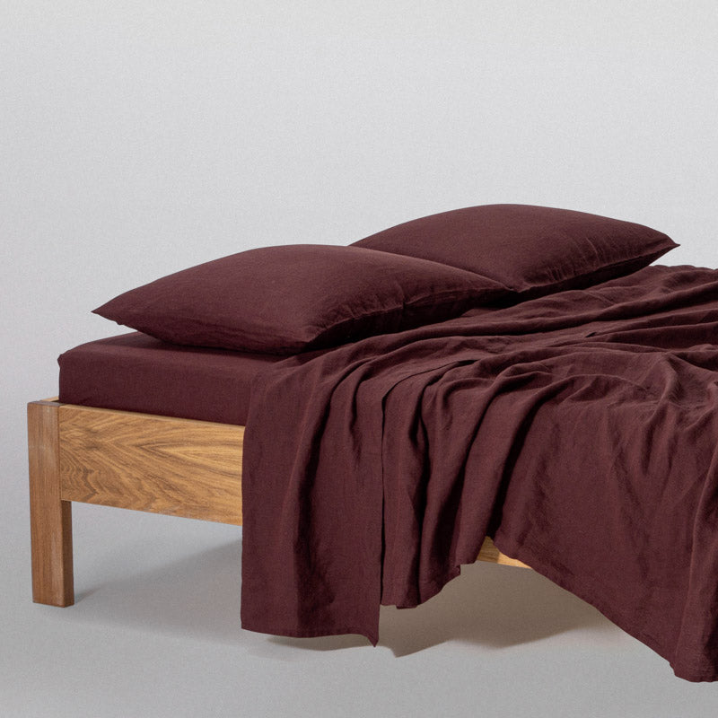 2 Pillowcases - In Washed Linen 190G/M² - Vines