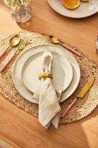 Pack of 2 Lino Napkins - Beige