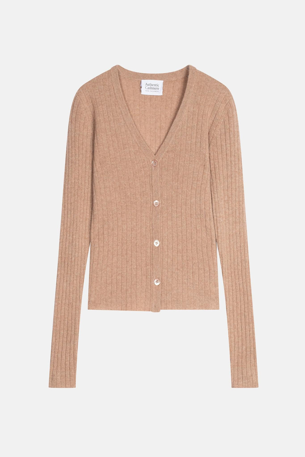V-Neck Cardigan - Lise - Camel Chiné