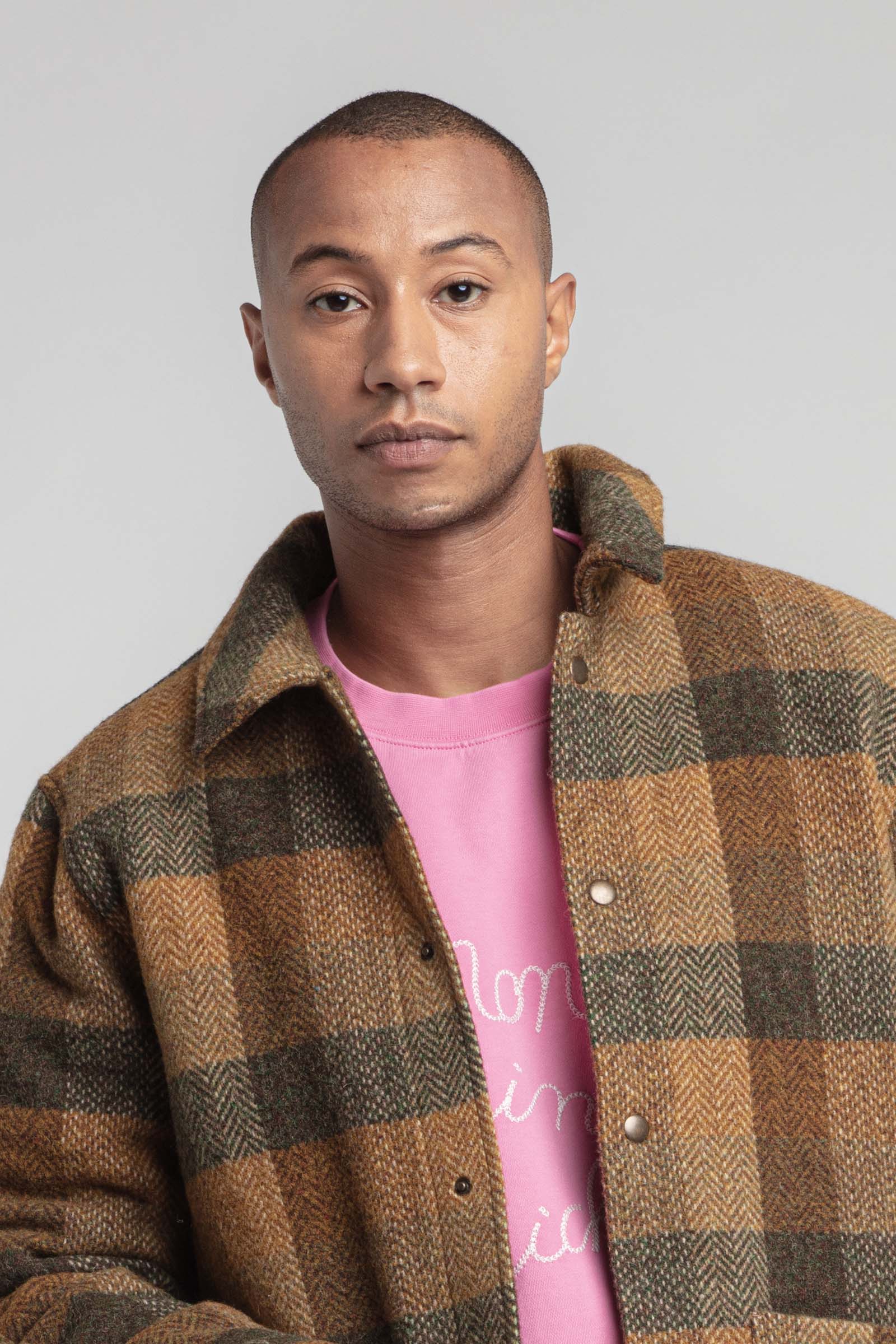 Veste Patchwork En Laine Vardin - Brown - Homme