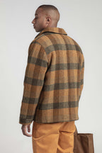 Veste Patchwork En Laine Vardin - Brown - Homme