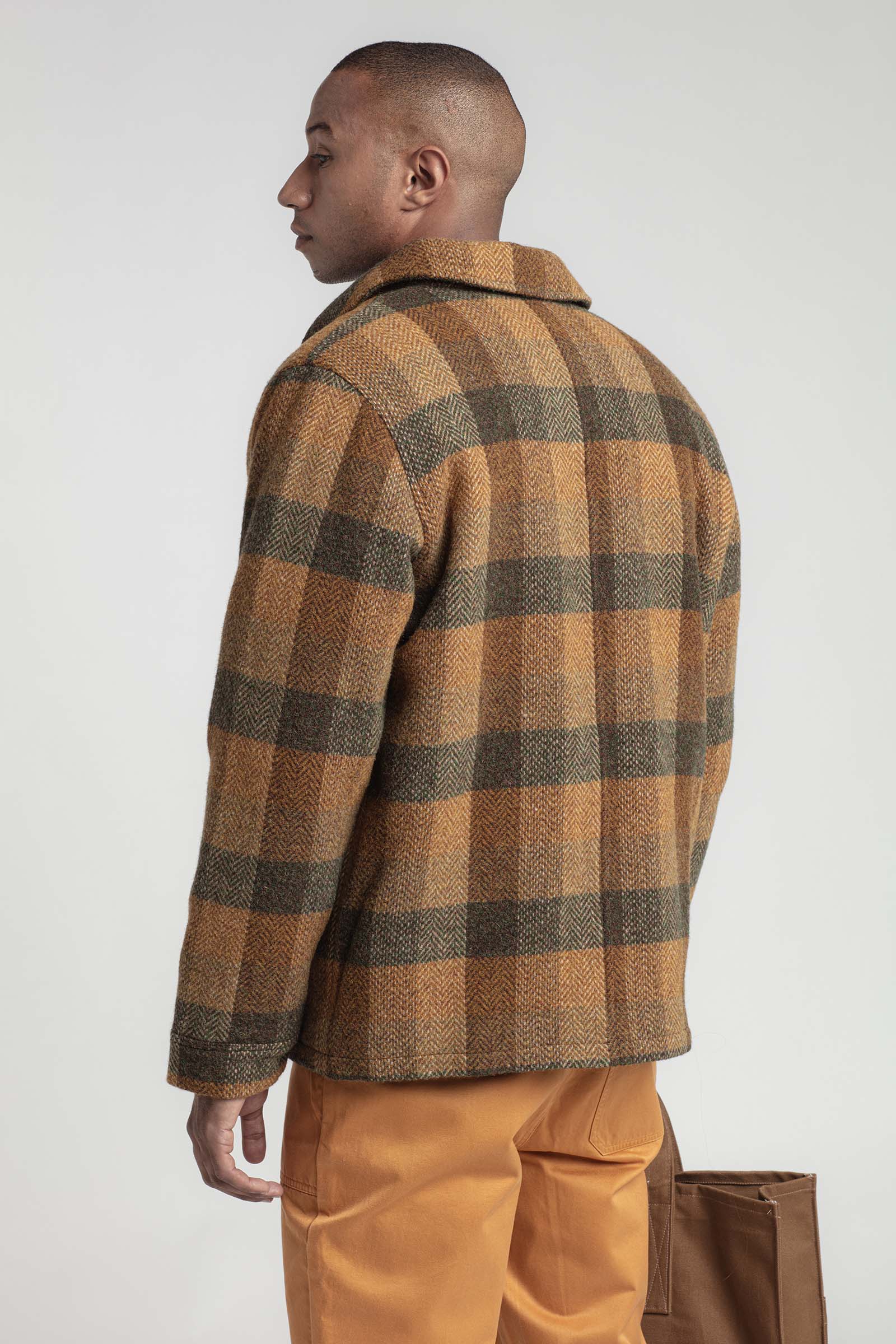 Veste Patchwork En Laine Vardin - Brown - Homme