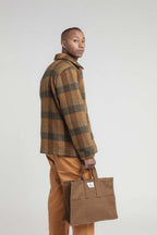 Veste Patchwork En Laine Vardin - Brown - Homme