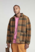 Veste Patchwork En Laine Vardin - Brown - Homme