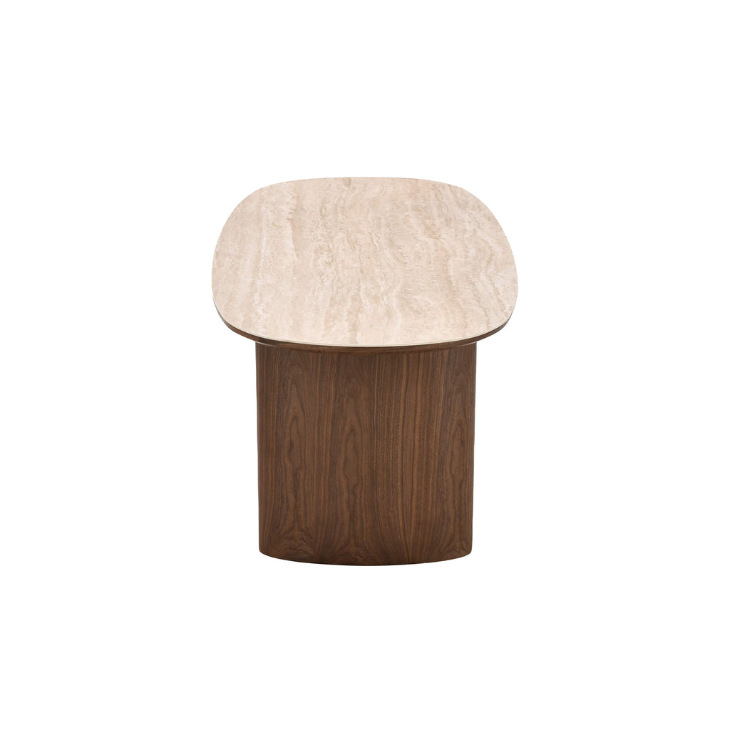 Loden - Table De Séjour - Céramique Effet Travertin - Vert