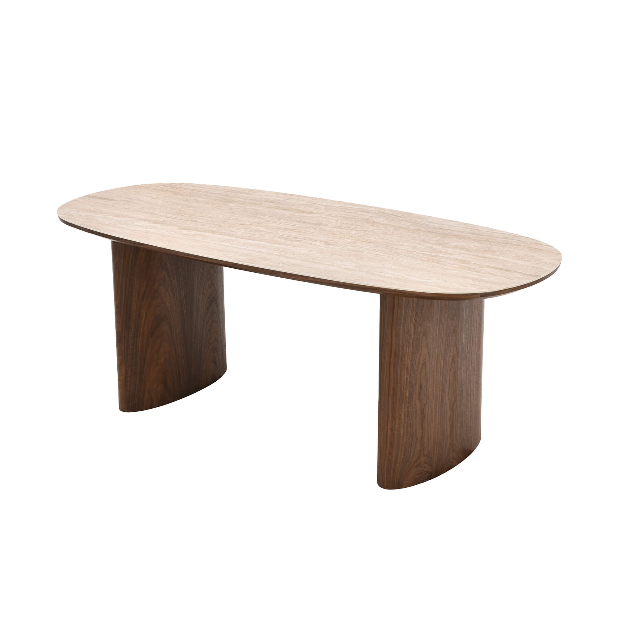 Loden - Table De Séjour - Céramique Effet Travertin - Vert