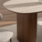 Loden - Table De Séjour - Céramique Effet Travertin - Vert