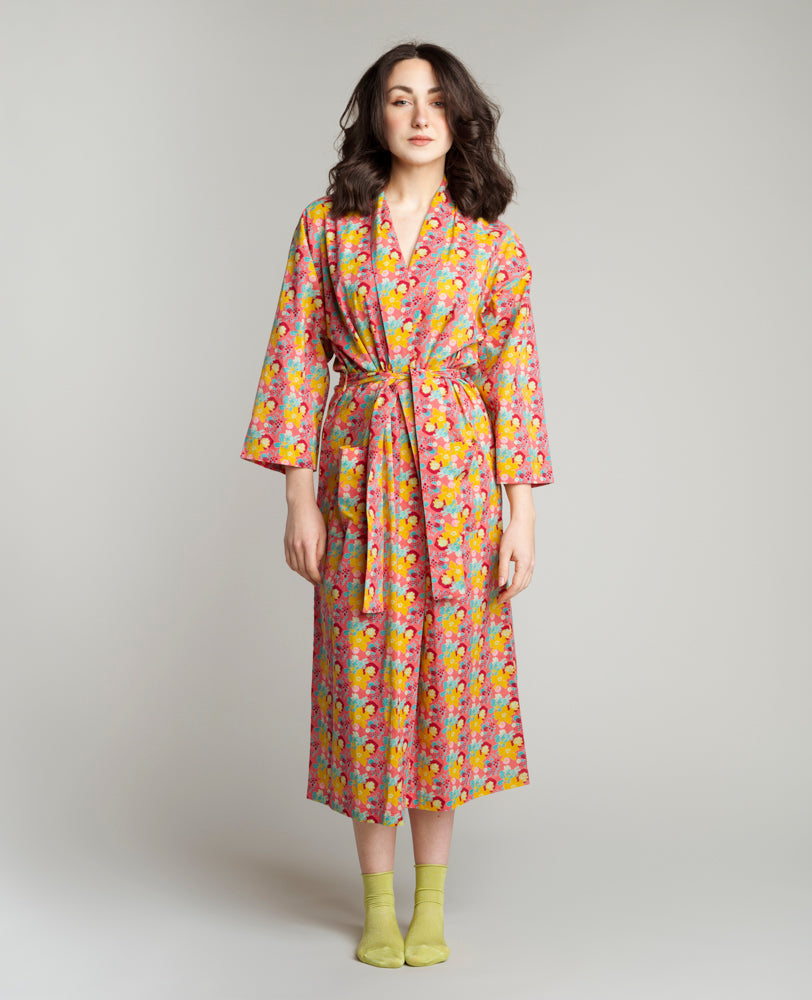 Long Kimono - Mackintosh coral
