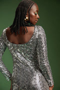 Robe Madison - Sequins Argente